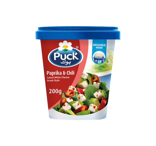 Puck Paprika & Chili Cubed White Cheese 200 g