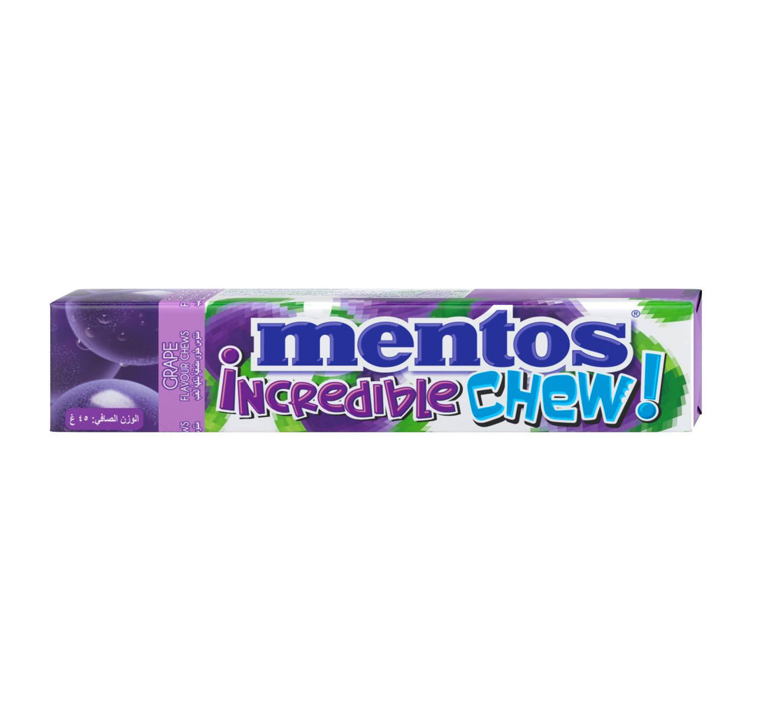 Mentos Incredible Chew with Grape Flavour 45 g