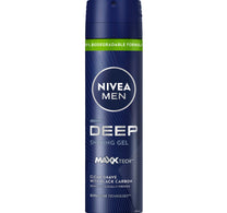 Nivea Men DEEP Shaving Gel Clean Shave Formula with Antibacterial Black Carbon & Ultra Glide Technology 200 ml