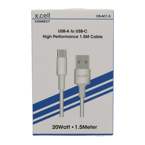 X.Cell Type C-USB Cable CB-AC1.5 White Lulu Hypermarket
