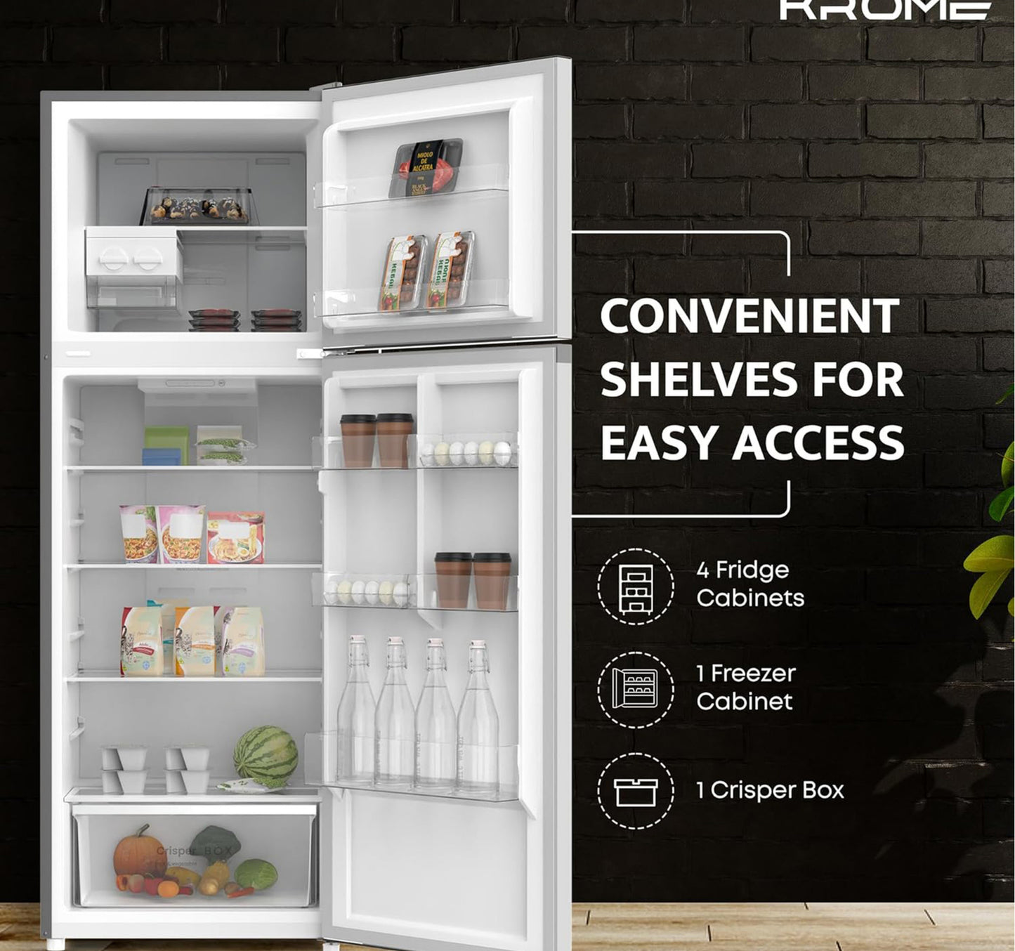 Krome Refrigerator KR-RFF565IM 565 Litre