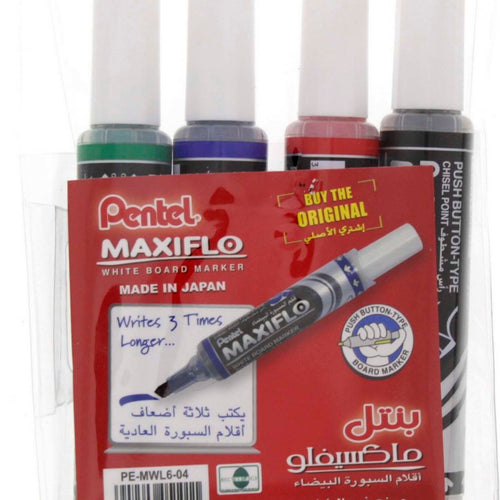 قلم تحديد السبورة البيضاء Pentel MWL6 4 قطع