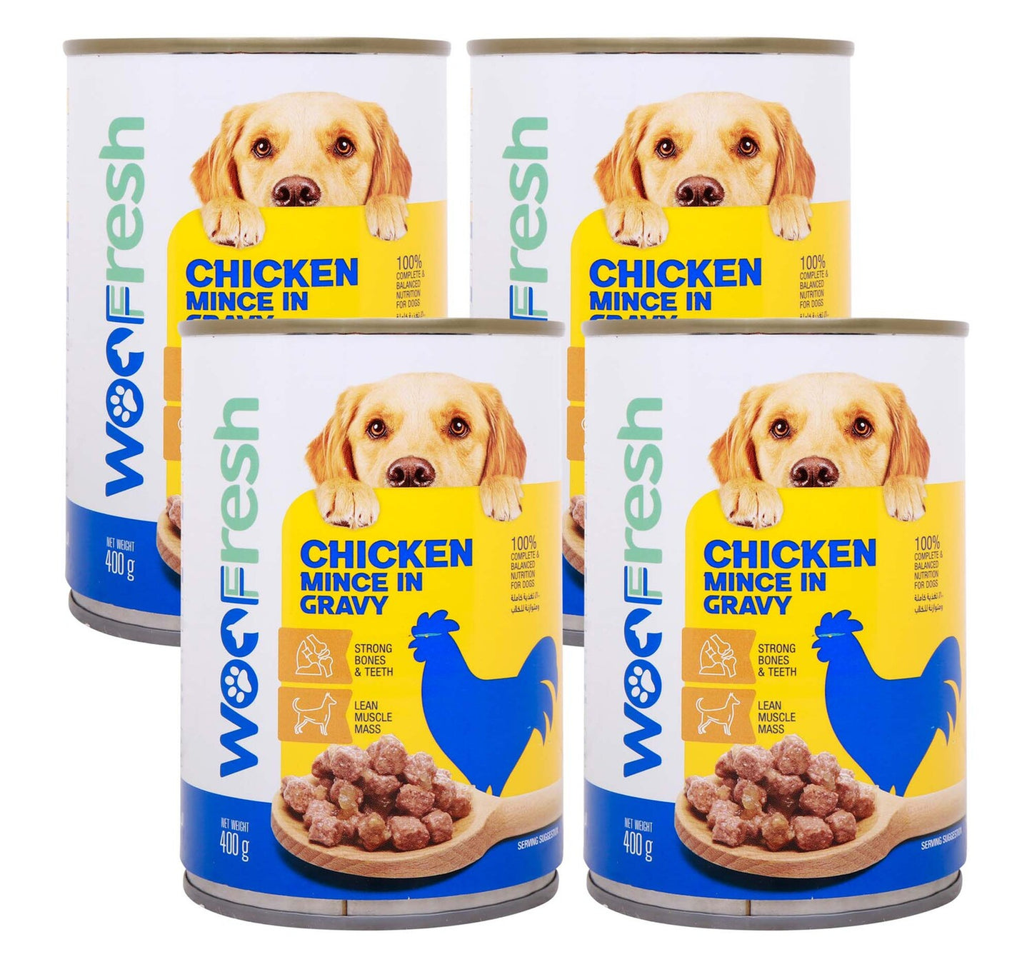 WooFresh Chicken Mince in Gravy 4 x 400 g