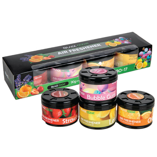Black Odor Car Air Fresheners, 90g, 4 pcs, Assorted, BO-1717