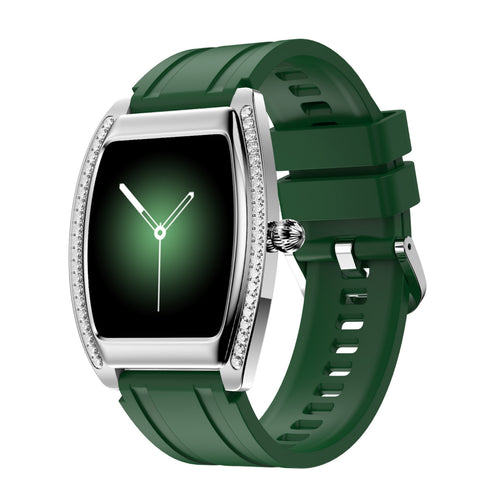 X.Cell Smart Watch Selen Silver Frame With Green Silicon Strap