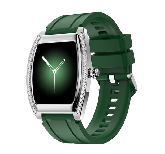 X.Cell Smart Watch Selen Silver Frame With Green Silicon Strap