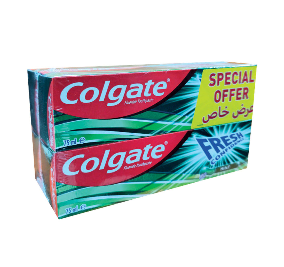 Colgate Fresh Confidence Gel Mint Toothpaste Value Pack 4 x 75 ml