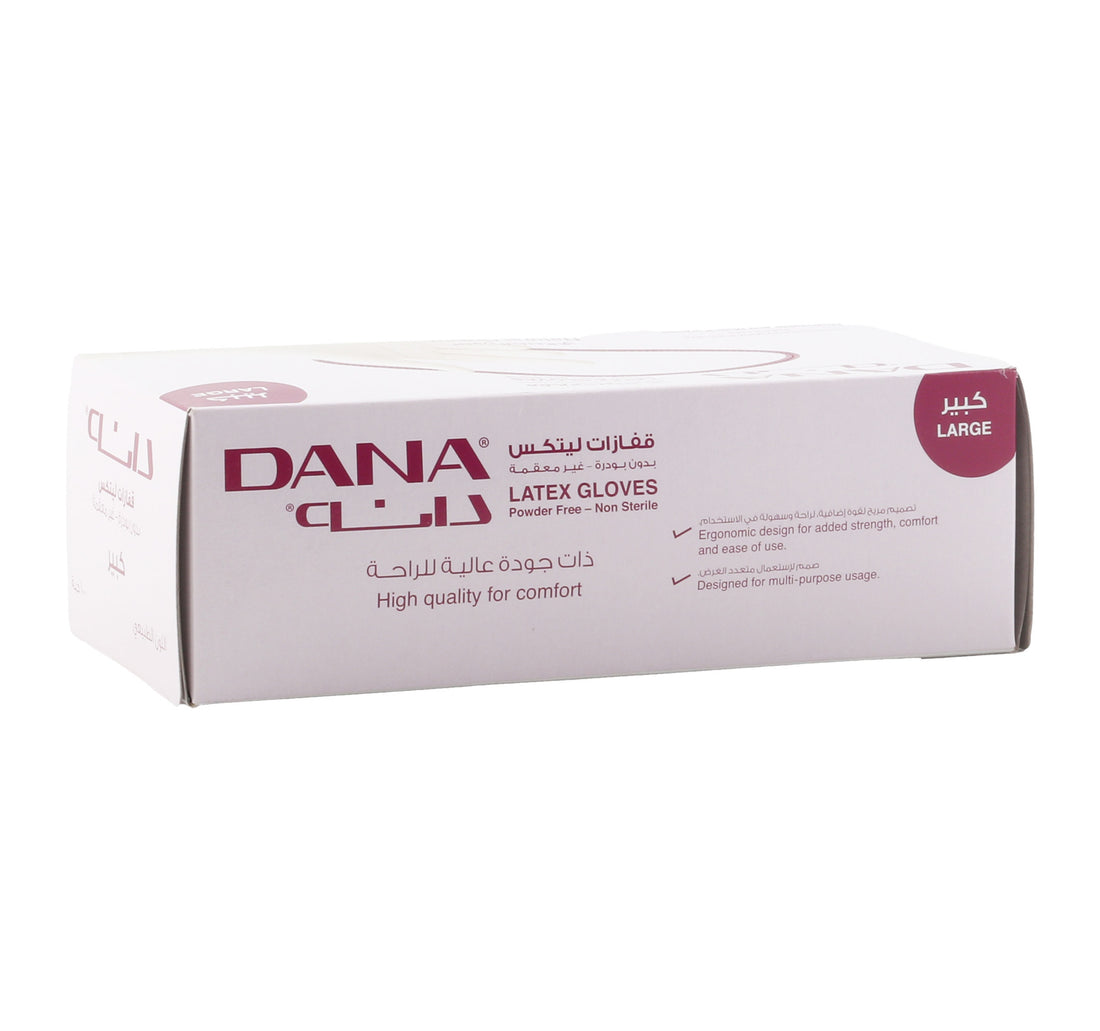 Dana Disposable Gloves Latex Large 100 pcs
