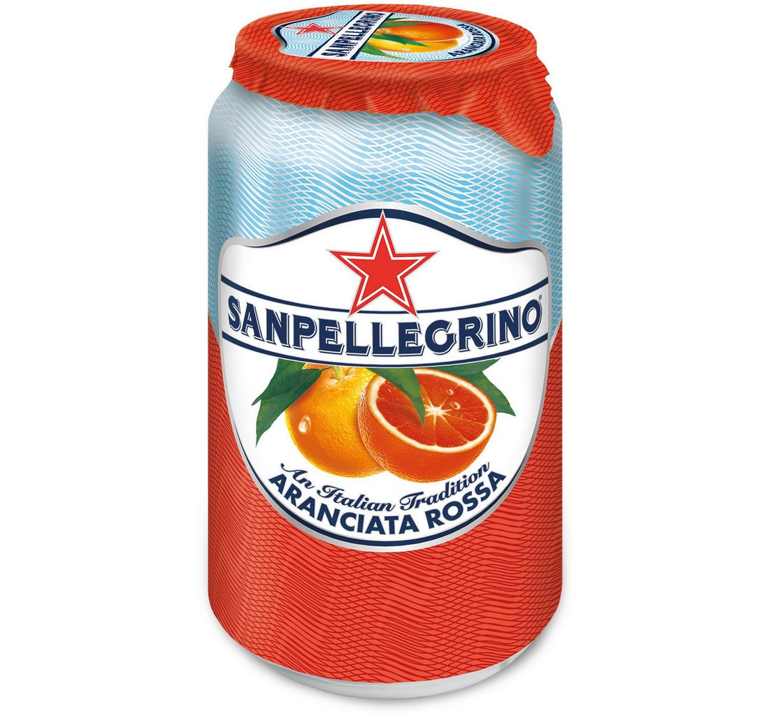 San Pellegrino Sparkling Fruit Beverage Aranciata Rossa/Blood Orange Can 6 x 330 ml