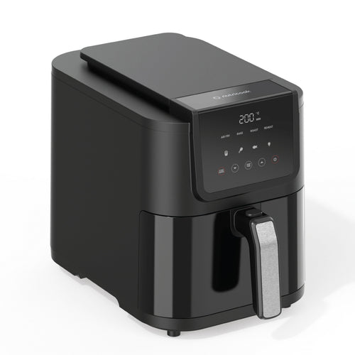 Nutricook Air Fryer Slim, Large Basket, Air Fry, Bake, Reheat, with 5 Presets, Clear Window & Internal Light, NC-AFS100, 5Ltr, Black, 1500 Watts