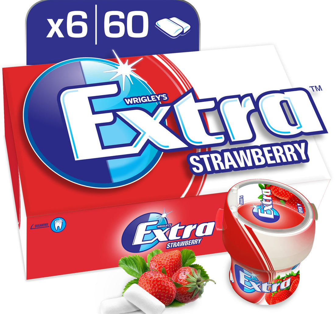 Wrigley's Extra Strawberry Chewing Gum 60 pcs