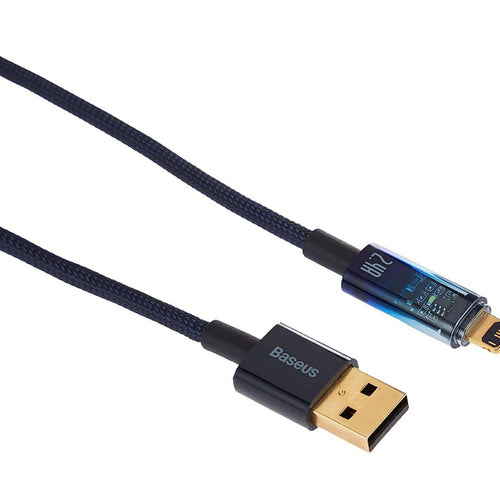 Baseus 20 W USB Type-C to Lightning Fast Auto Power Off Cable, 1 m, Blue, CATS000003 Lulu Hypermarket
