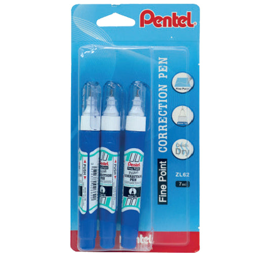 Pentel Correction Pen 3pcs Pack ZL62