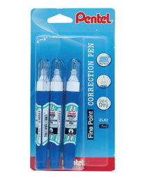 Pentel Correction Pen 3pcs Pack ZL62