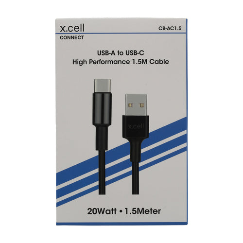 X.Cell Type C-USB Cable CB-AC1.5 Black Lulu Hypermarket