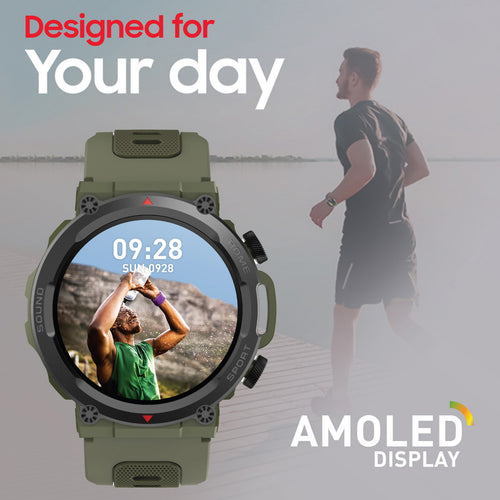 Trands Smartwatch, 1.43 inches AMOLED Display, Black, TR-SW70