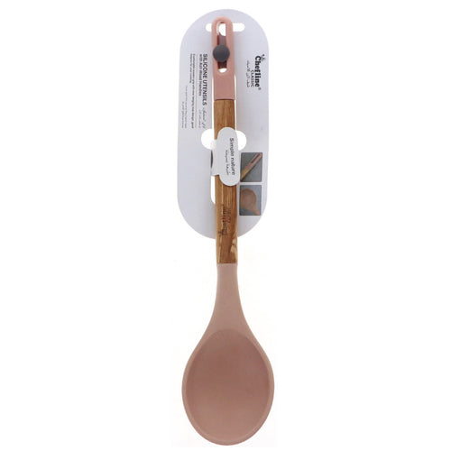 Chefline Silicone Spoon With Wooden Handle, S47KT