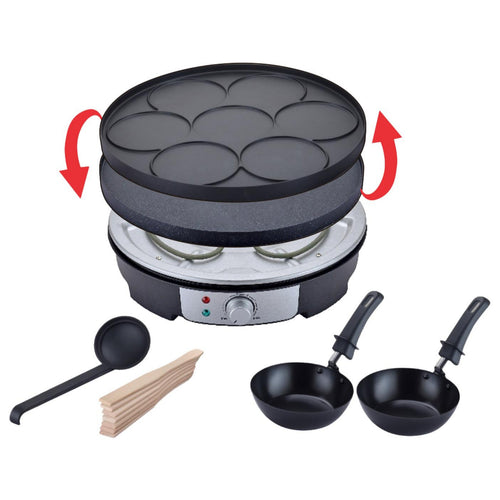 Ikon Multifunctional Non Stick Pancake Maker, 1000W, IK-P8018