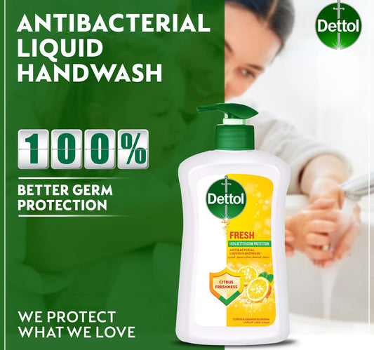 Dettol Fresh Liquid Handwash Pump Citrus & Orange Blossom Scent 400 ml