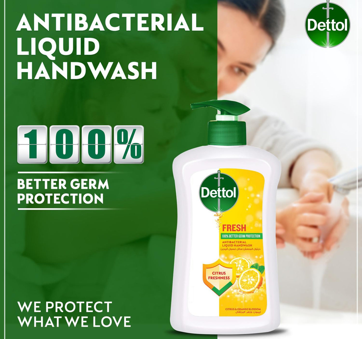 Dettol Fresh Liquid Handwash Pump Citrus & Orange Blossom Scent 400 ml