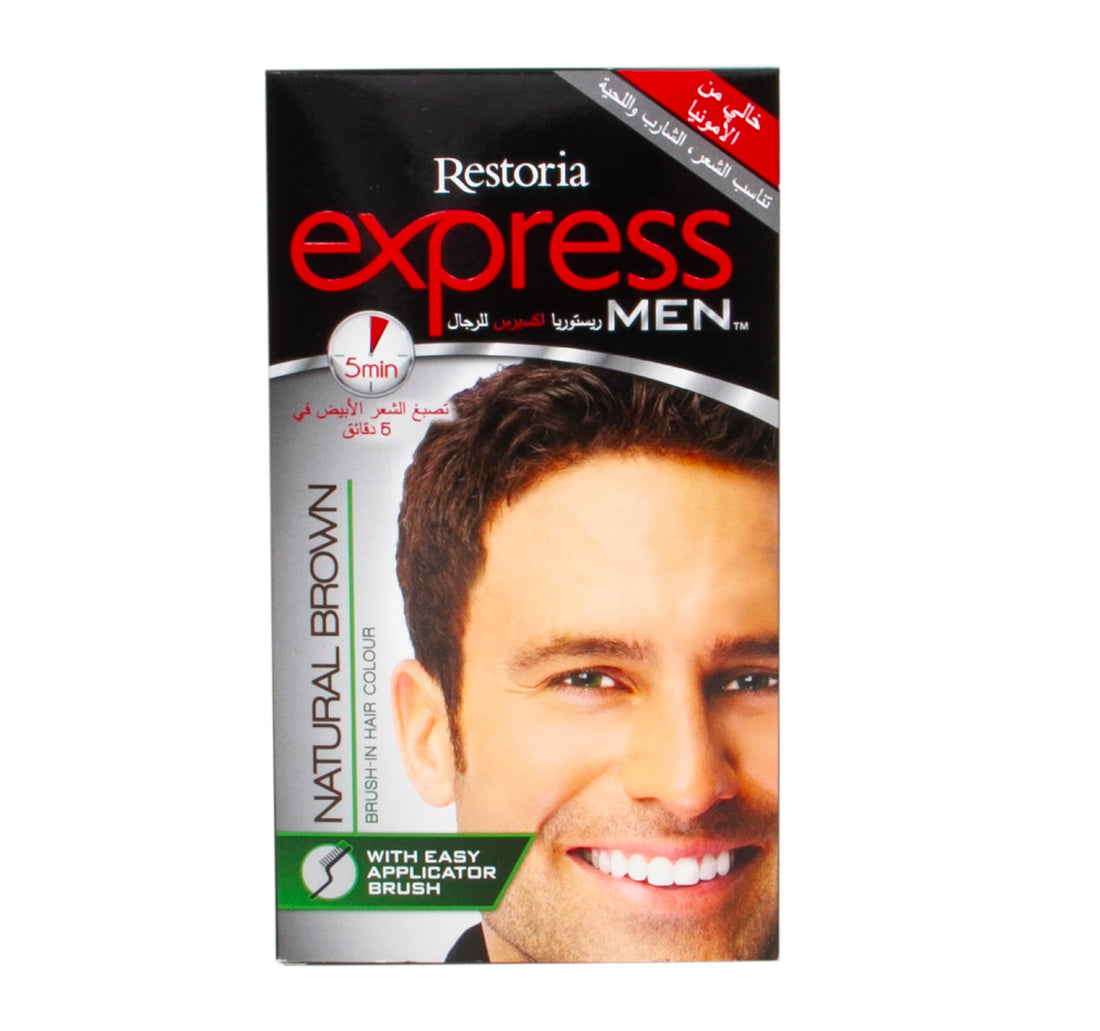 Restoria Natural Brown Brush In Hair Color 1 pkt