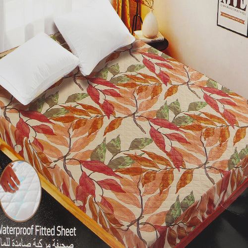 Maple Leaf Home Waterproof Fitted Sheet 150 x 200 + 25cm Assorted Colours