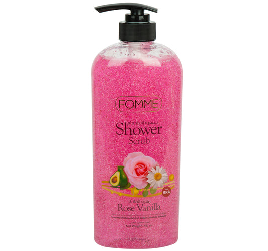 فوم جل الاستحمام مقشر الورد والفانيليا 730 مل