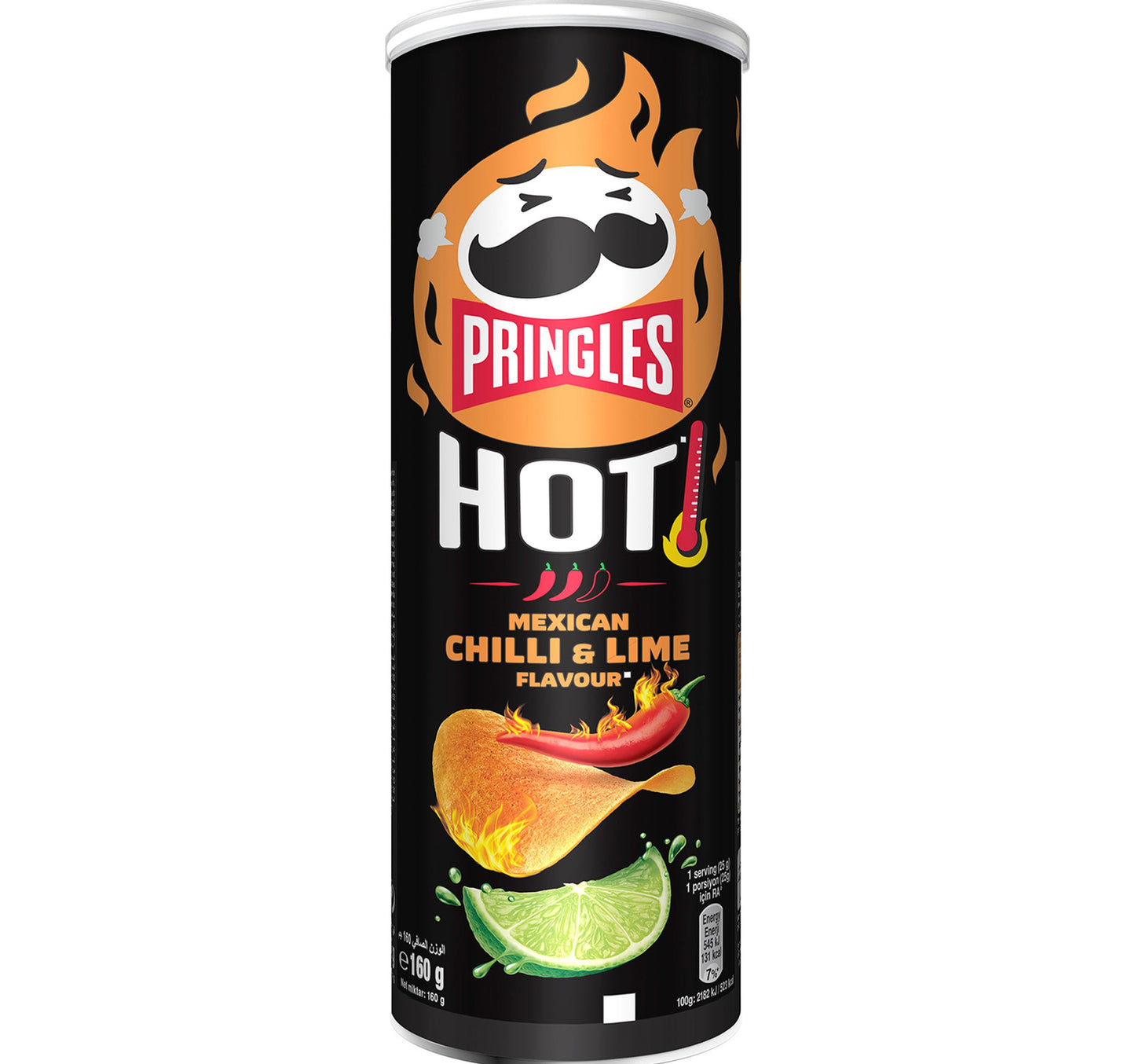 Pringles Hot Mexican Chilli & Lime Flavour Potato Chips 160 g