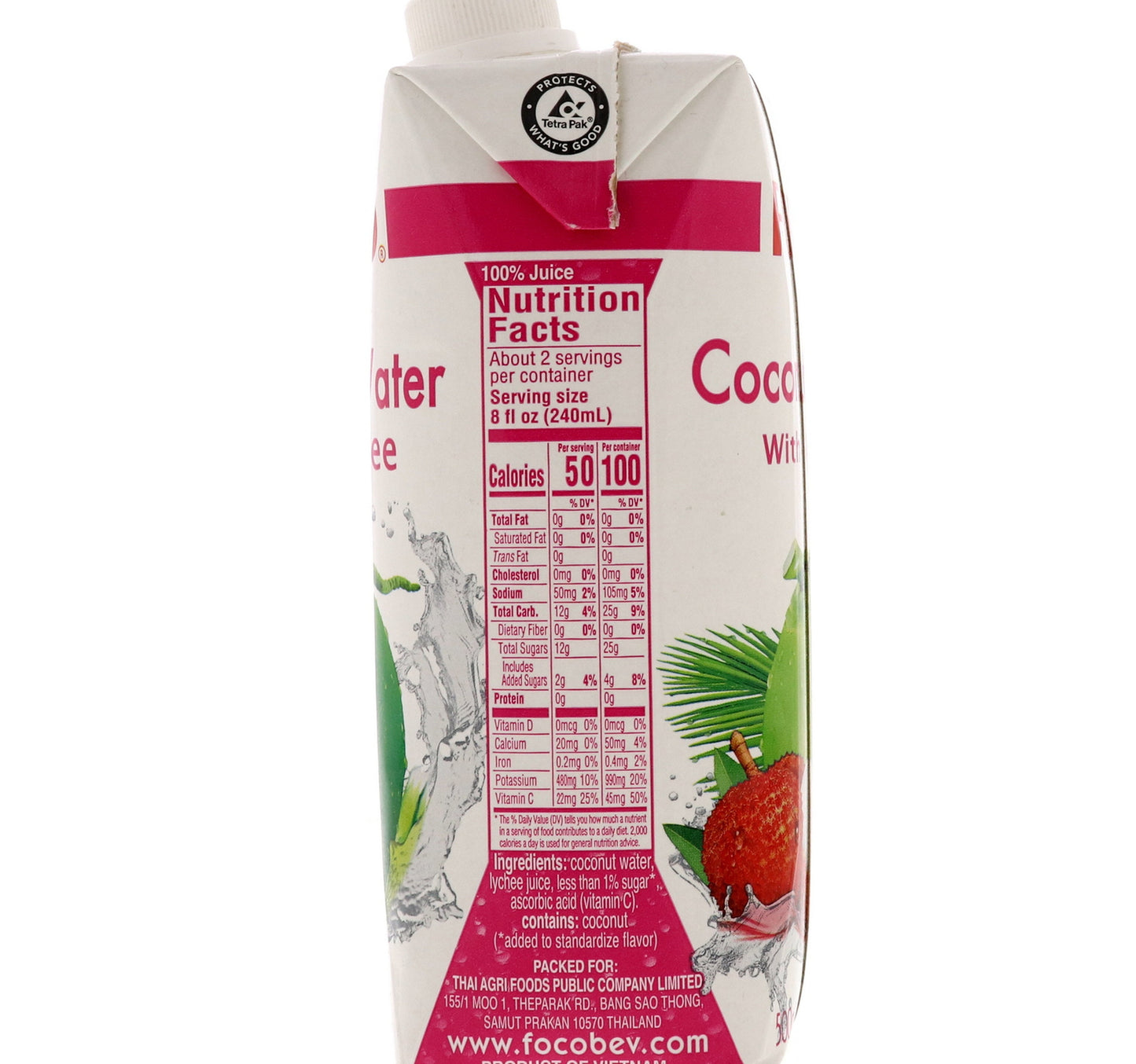 Foco Coconut Water With Lychee 500 ml
