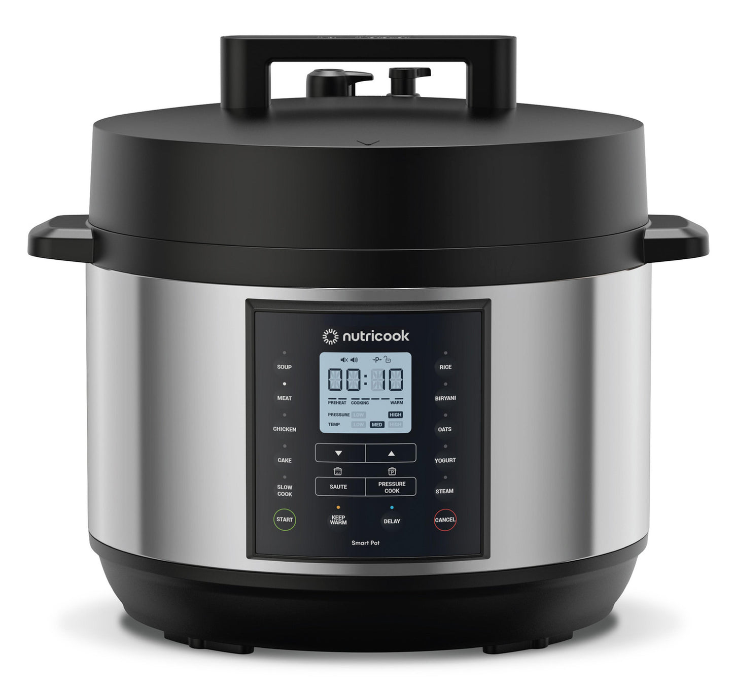 Nutricook Smart Pot 2 Plus, 9 in 1 Electric Pressure Cooker, 9.5 L, 1500 W, Stainless Steel/Black, NC-SP210L