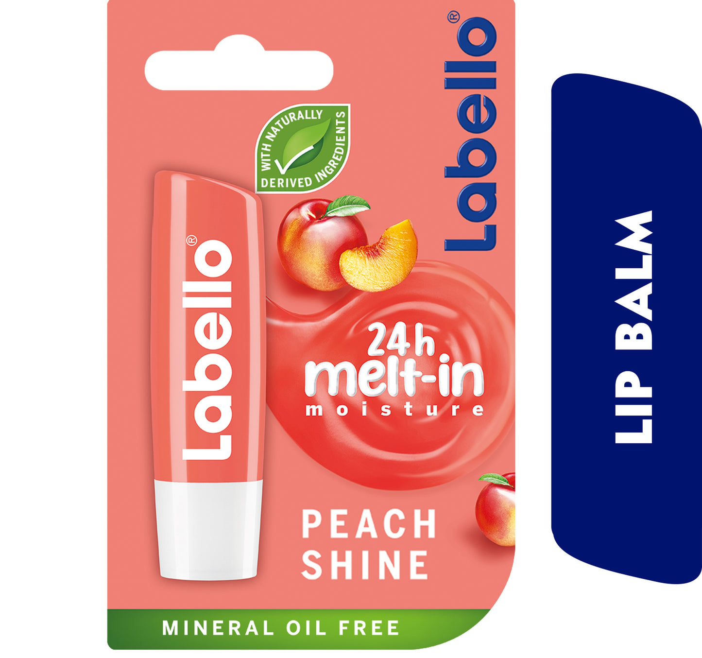 مرطب شفاه لابيلو برائحة الخوخ، يدوم 24 ساعة، مع زبدة الشيا والزيوت الطبيعية، 4.8 جم