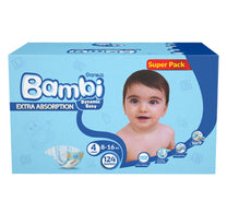 Sanita Bambi Baby Diaper Size 4 Large 8-16 kg 124 pcs