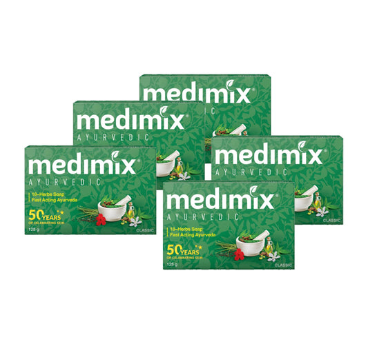 صابون ميديميكس أيورفيدا كلاسيك بـ 18 عشبة 125 جم 4+1
