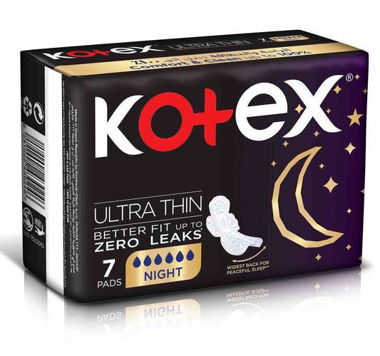 Kotex Ultra Thin Overnight Protection Sanitary Pads with Wings 7 pcs