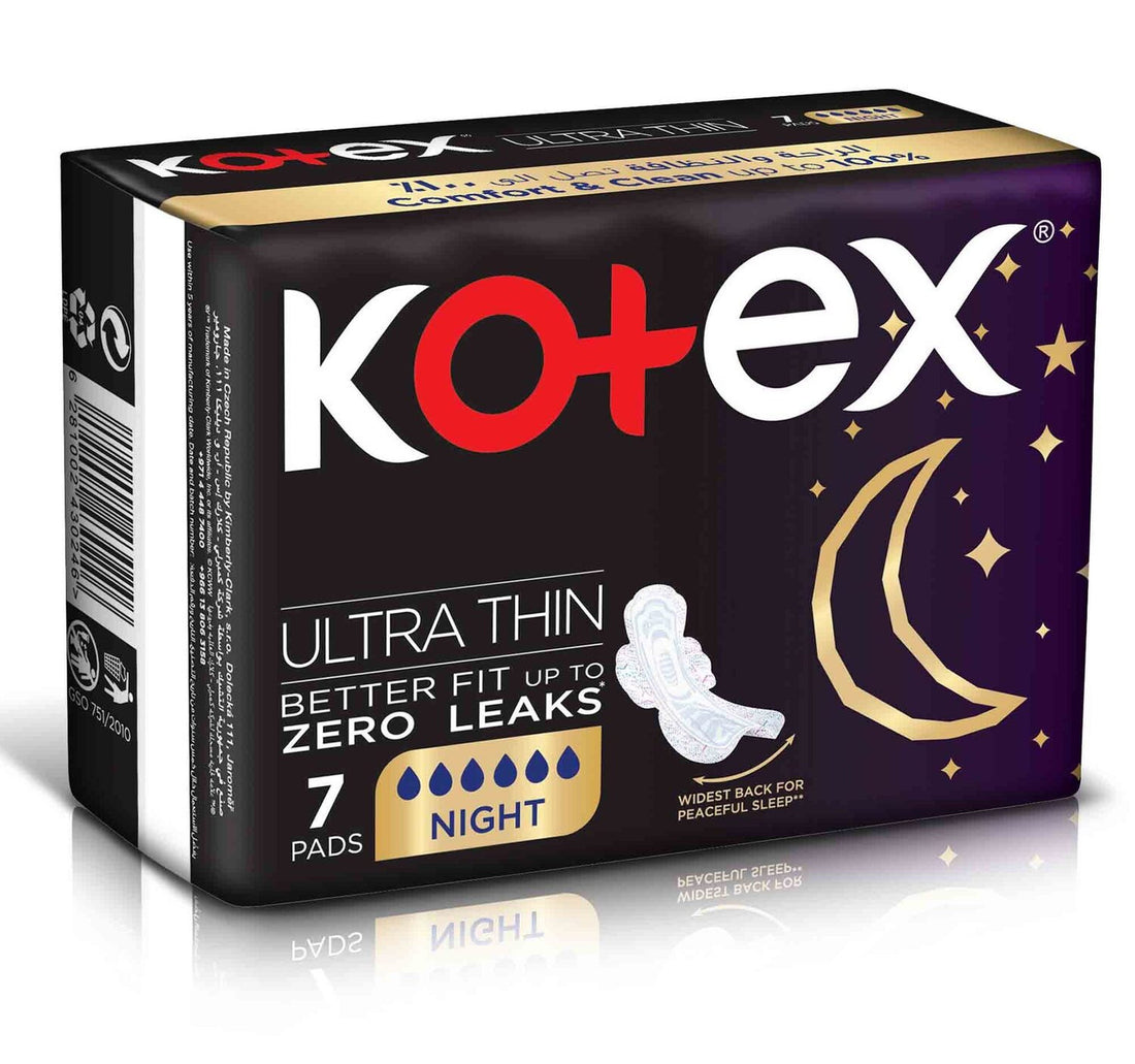 Kotex Ultra Thin Overnight Protection Sanitary Pads with Wings 7 pcs