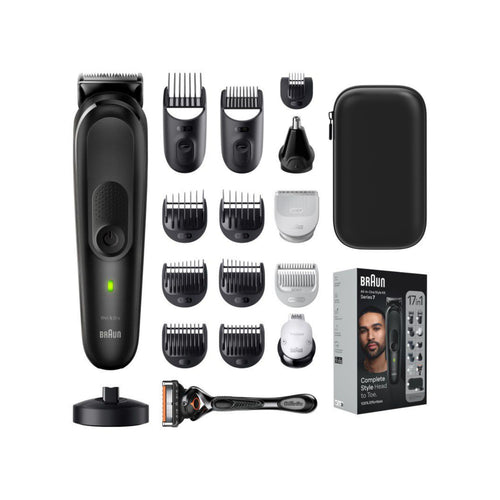 Braun 17-in-1 Style Kit All-In-One Beard & Body Grooming Kit, Black, MGK7490