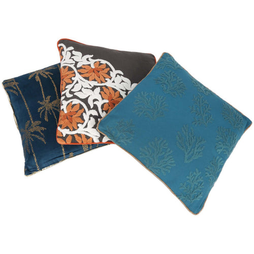 Homewell Cushion 45x45cm Teal Dgrey