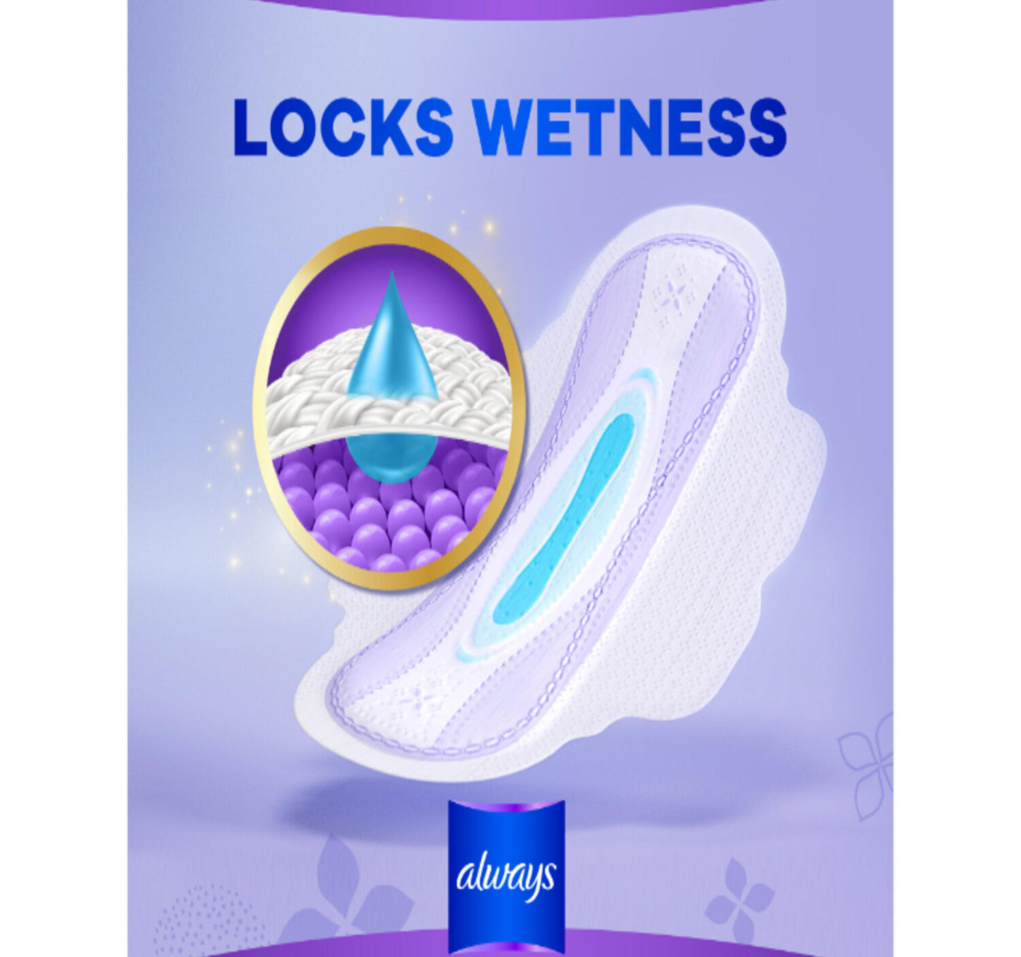 Always All in One Ultra Thin Night Sanitary Pads With Wings 6 pcs