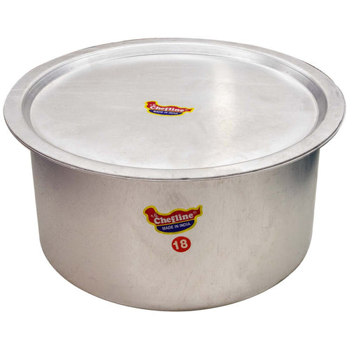 ChefLine Aluminium Cooking Pot With Lid, 18 cm