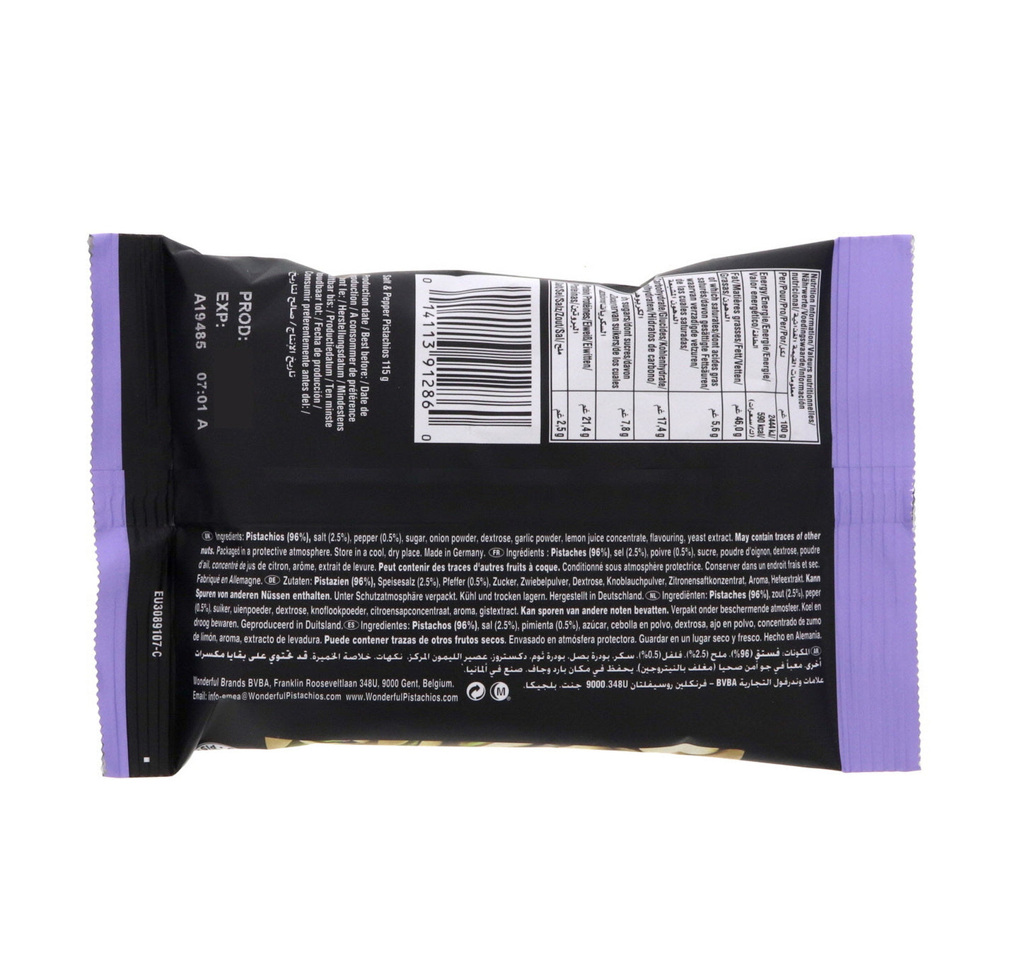 Wonderful Salt & Pepper XXL Pistachios 115 g