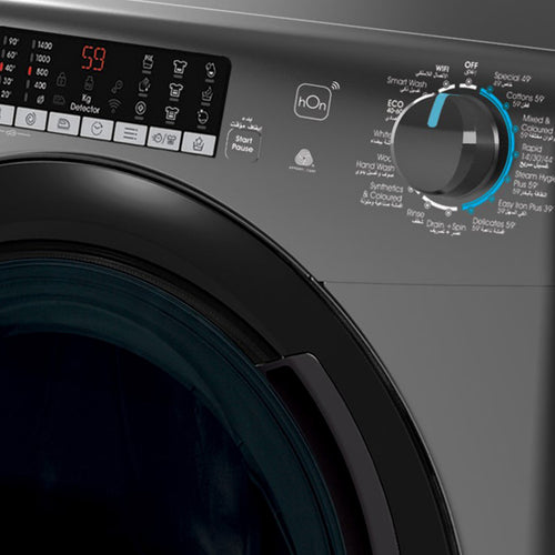 Candy Front Load Washing Machine, 10 kg, 1400 RPM, Anthracite, CSO4106TWMBR-19