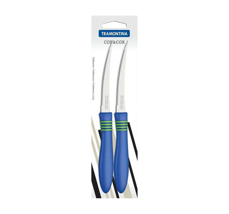 Tramontina Cor & Cor Tomato Knife, 2 Pcs, 3 incheses, Assorted, TR23462
