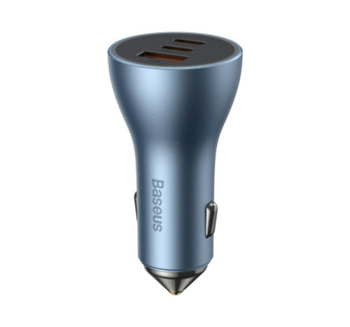 Baseus Fast 3-Port Car Charger, 65 W, Blue, DZ65UC