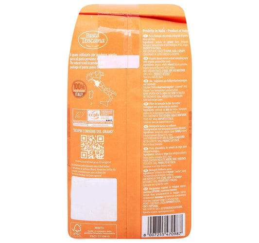 Pasta Toscana Bio Integrale Whole Wheat Organic Penne Rigate No. 98 500 g
