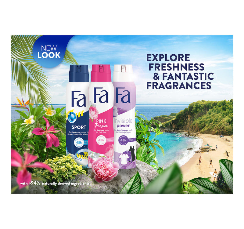 Fa Invisible Power Deodorant Spray Value Pack 2 x 150 ml
