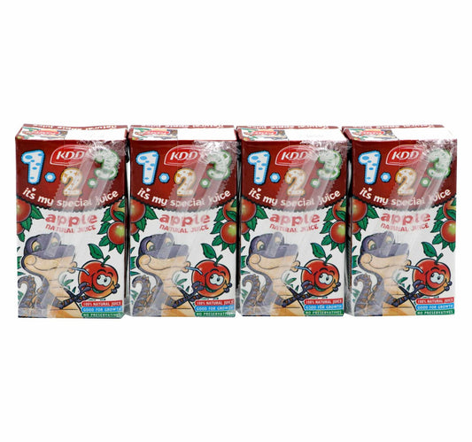KDD Natural Apple Juice 4 x 125 ml