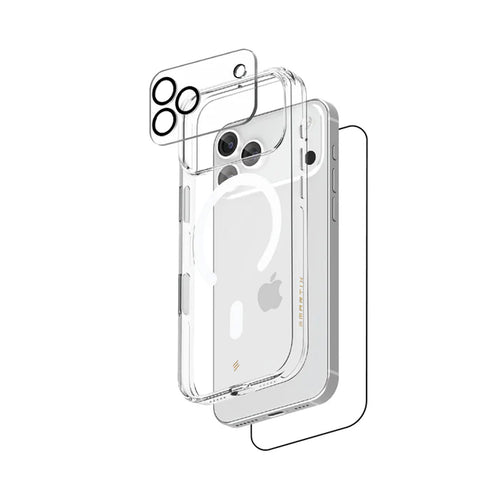 Smartix iPhone 17 Pro Magnetic Clear Case + Glass + Clear Camera Glass, SM17PRMB