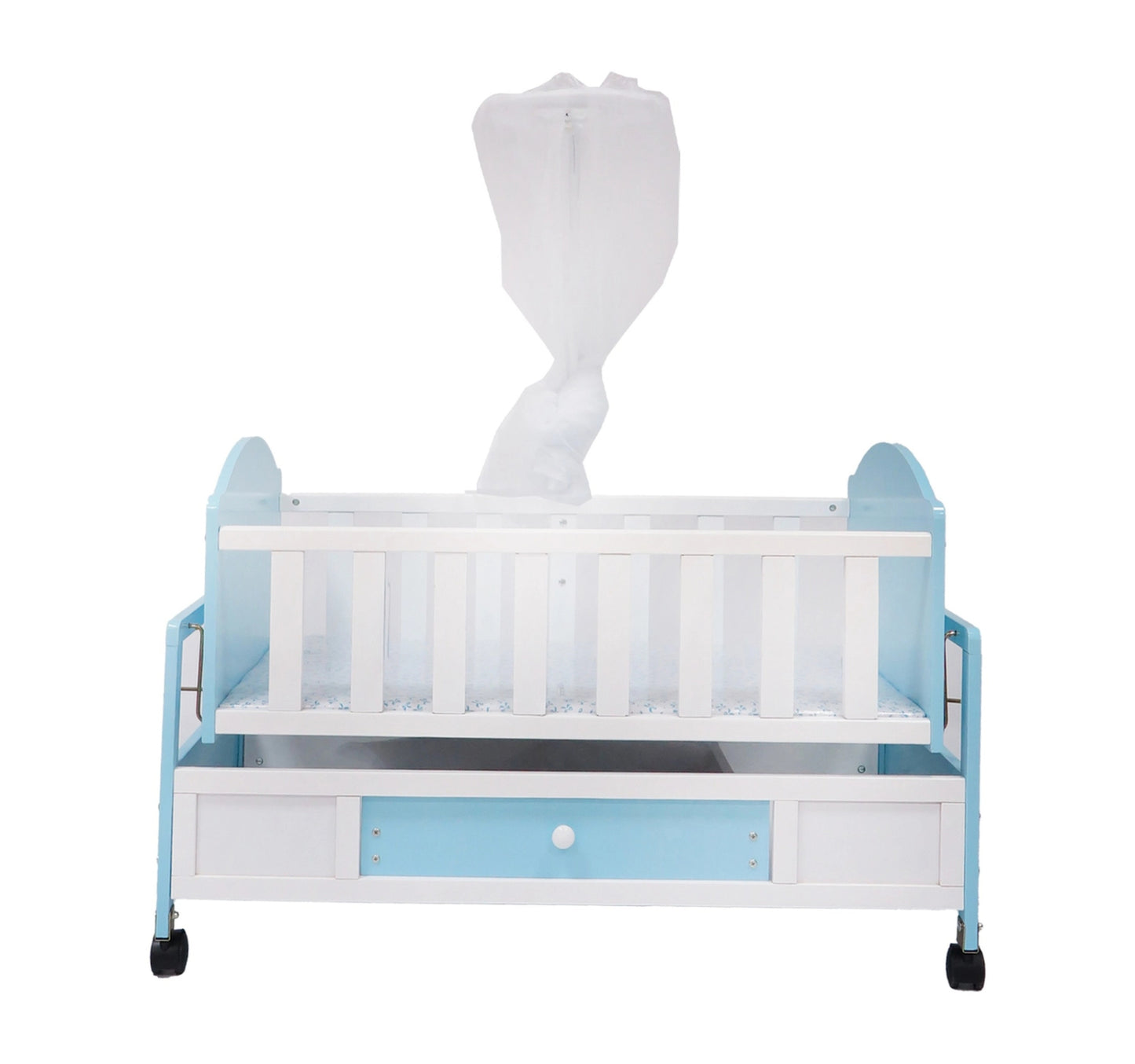 First Step Baby Wooden Cradle, Blue A25, 5370-4-1
