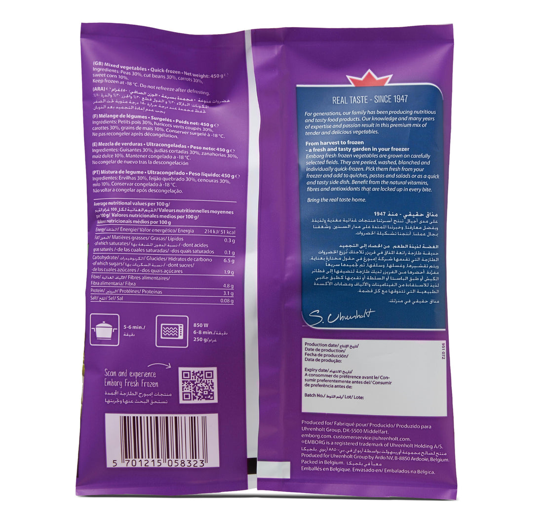 Emborg Mixed Vegetables 450 g
