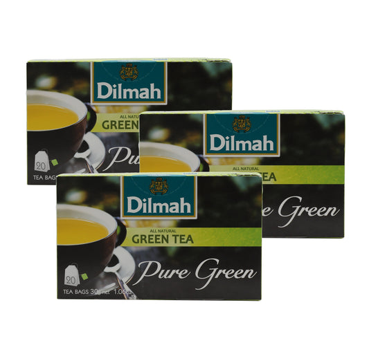 Dilmah Pure Green Tea Value Pack 3 x 20 Teabags